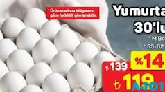 YUMURTA 30'LU M BOY 53-62 G YUMURTA 30'LU M BOY 53-62 G